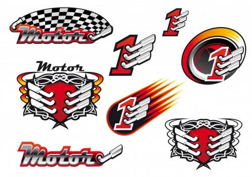 Emblemas o símbolos de carreras y motocross